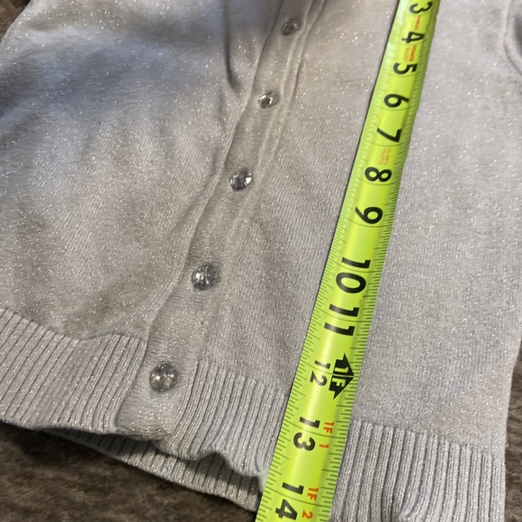 🔴Free if bundled Healthtex 4T Girls button up cardigan ❤️ gray & silver sparkle - Picture 15 of 15